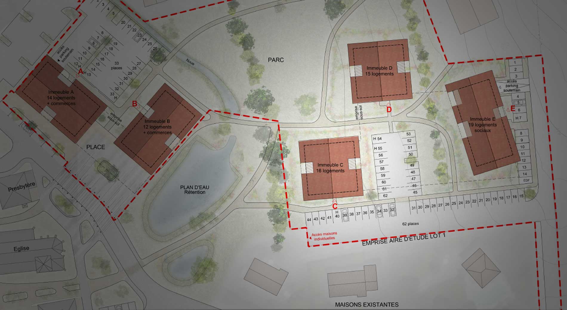 Plan masse lotissement architecte annecy